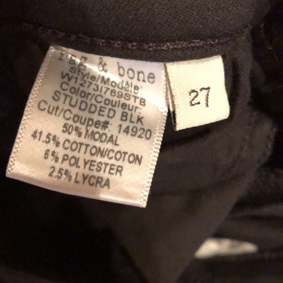 Rag & Bone Dive Studded Black Skinny Jean - Picture 8 of 14